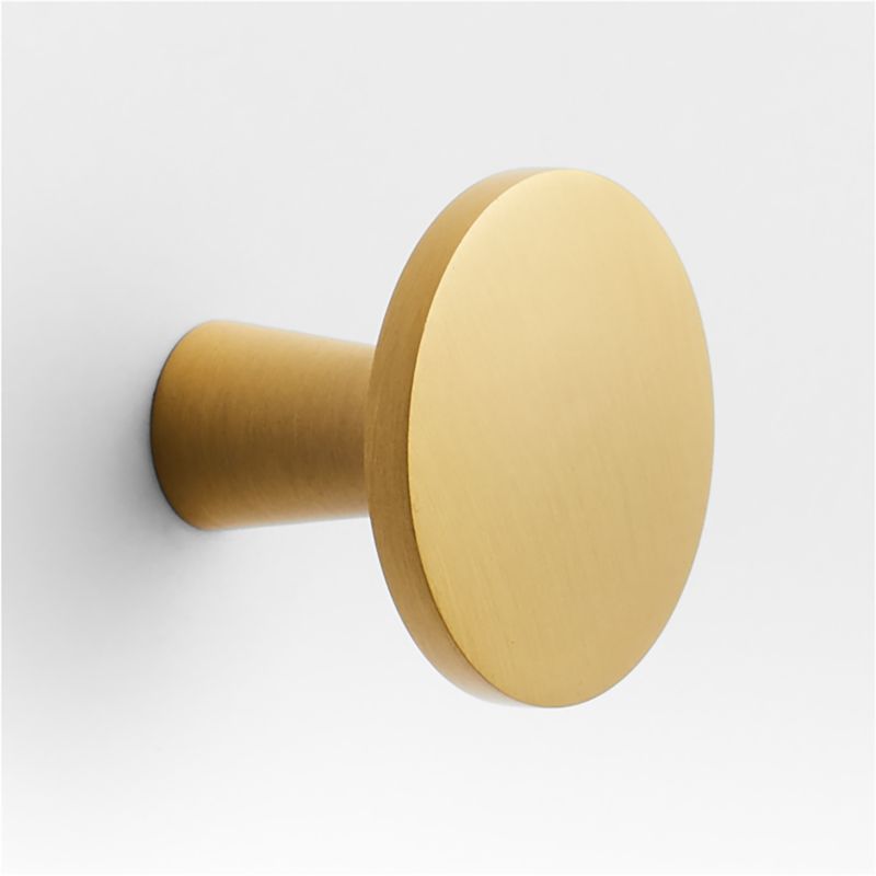 Tapered Brushed Brass Cabinet Knob