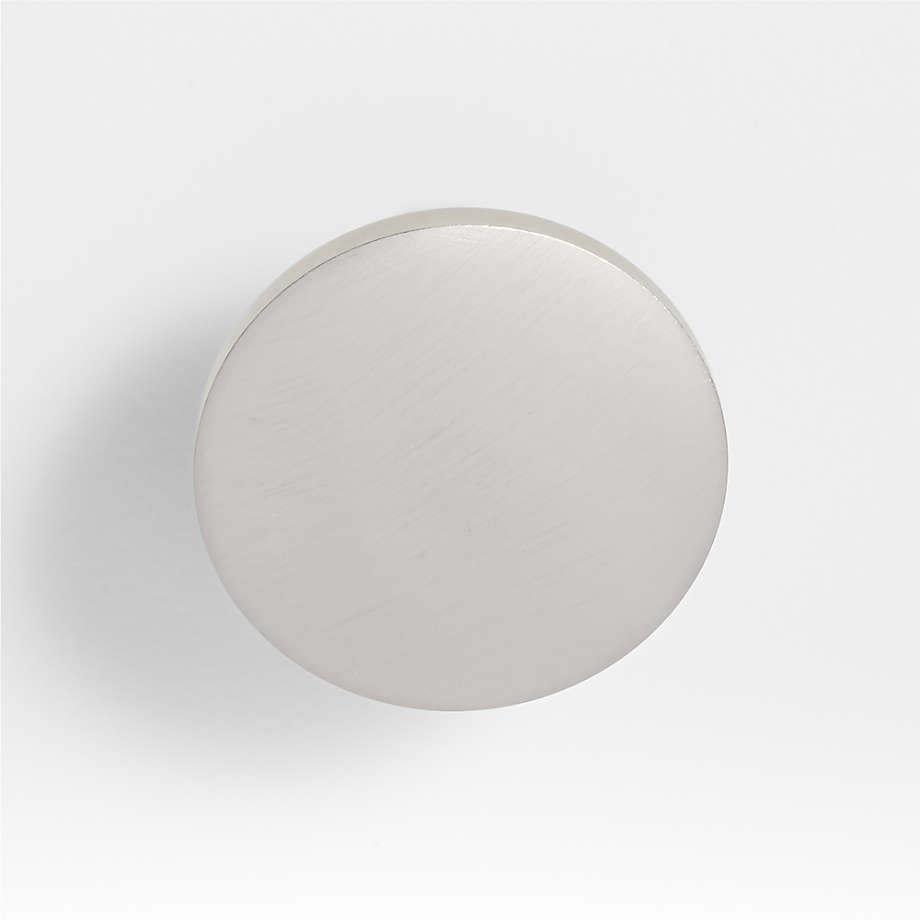 Tapered Brushed Nickel Knob + Reviews Crate & Barrel