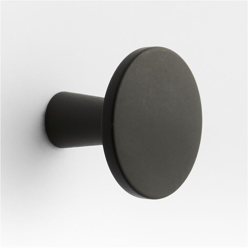 Tapered Matte Black Cabinet Knob