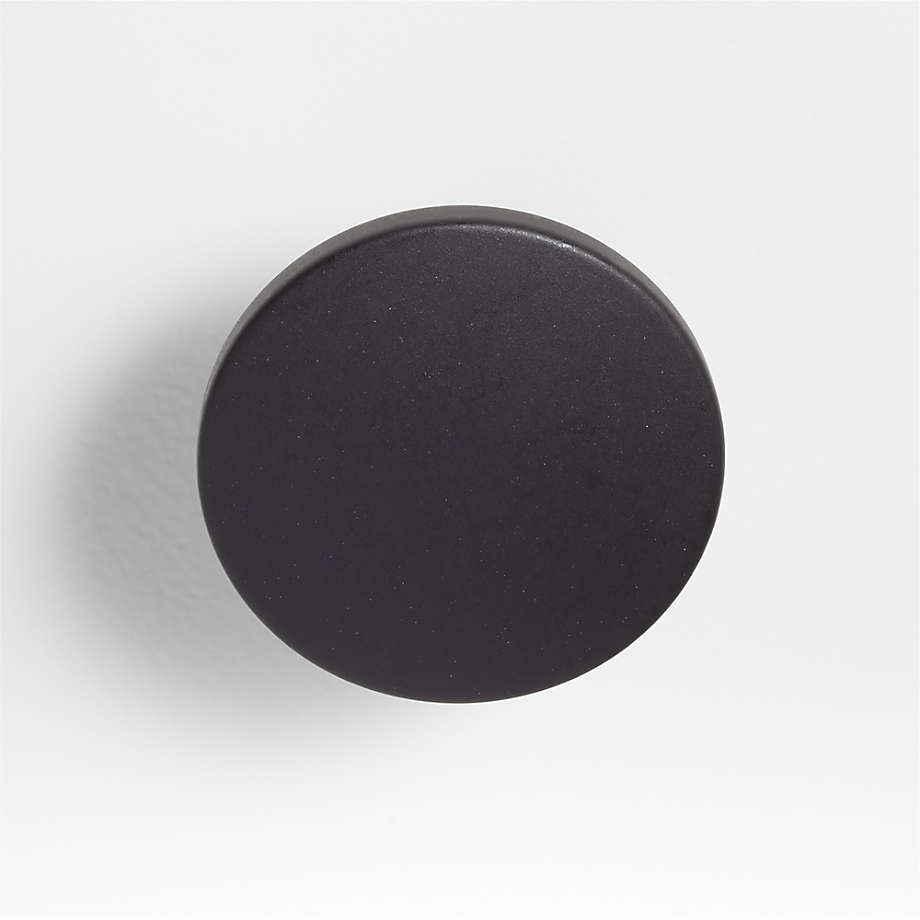 Tapered Matte Black Knob + Reviews Crate & Barrel