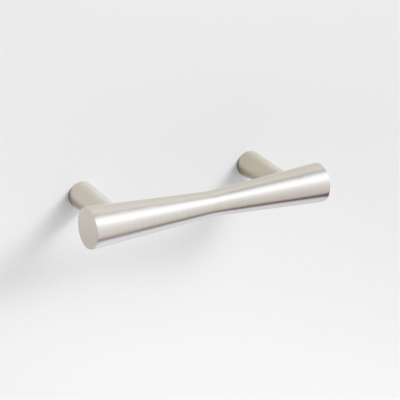 Tapered 3" Brushed Nickel Cabinet Drawer Bar Pull