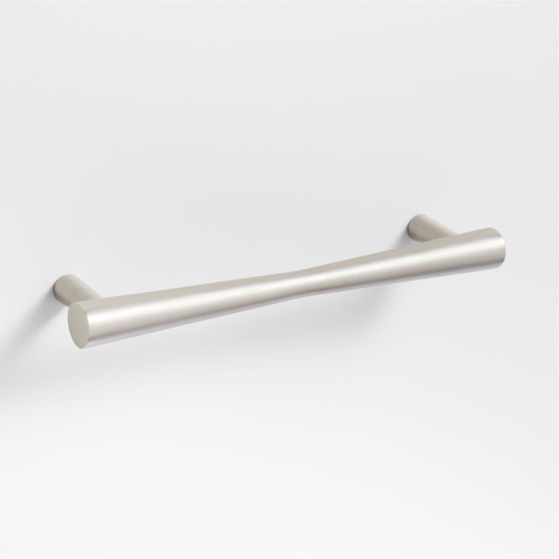 Tapered 6" Brushed Nickel Cabinet Drawer Bar Pull