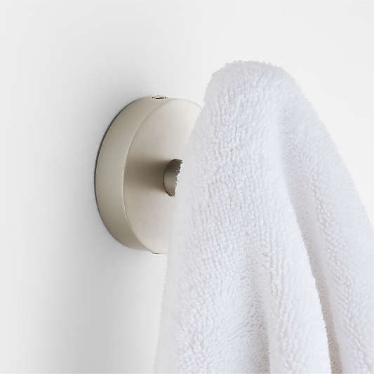 Tapered Brushed Nickel Bathroom Towel Hook