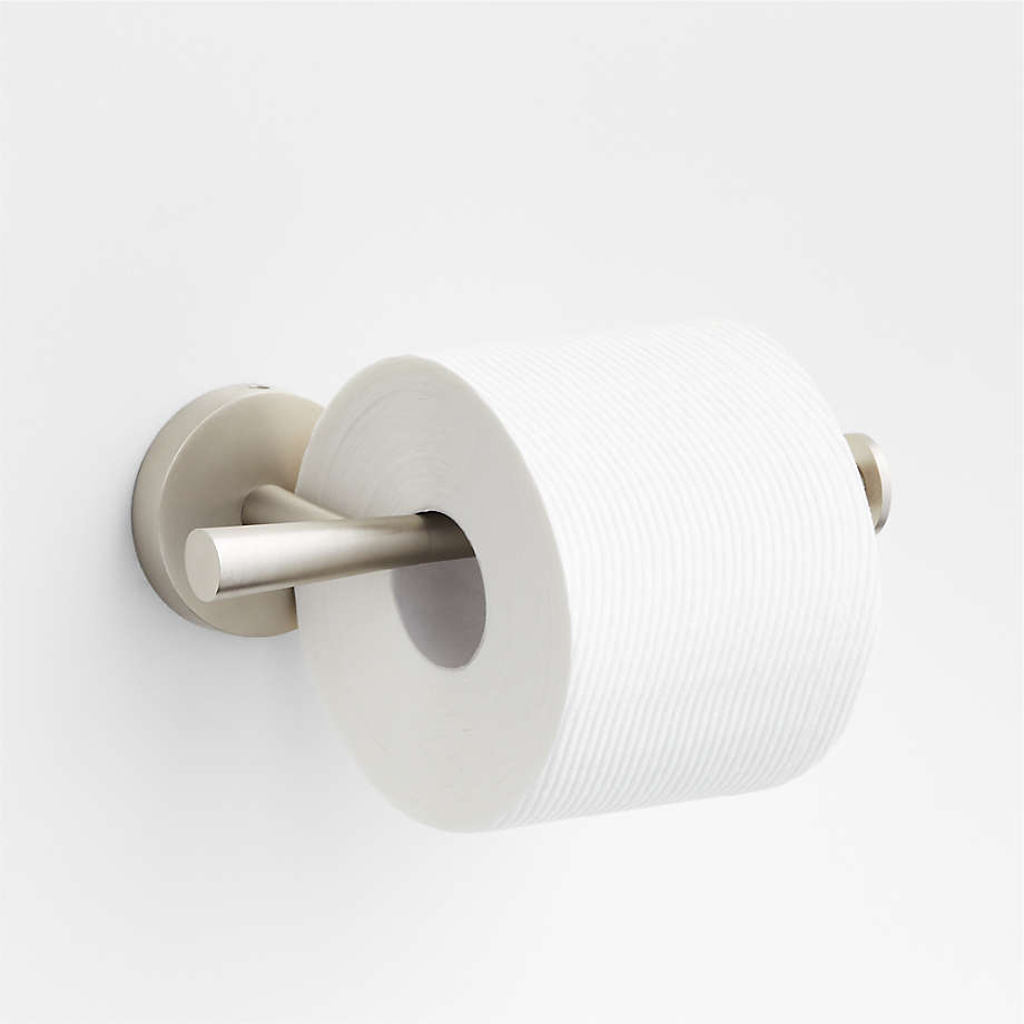 Tapered Brushed Nickel Wall-Mounted Toilet Paper Holder