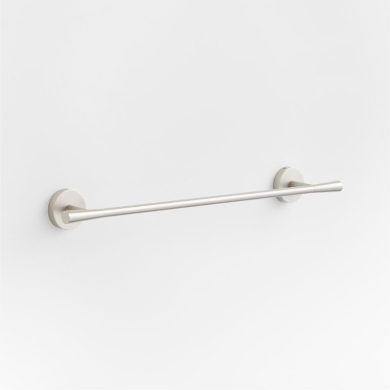 Tapered Brushed Nickel Bath Towel Bar 18"