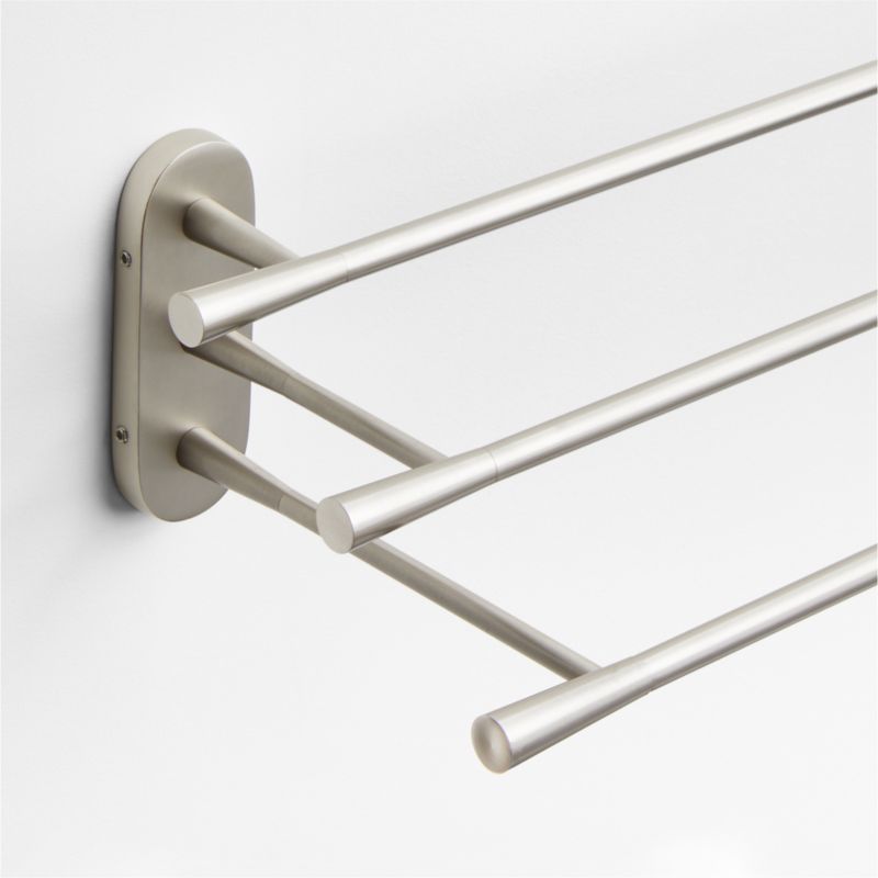 Brushed nickel wall mount towel rack sale