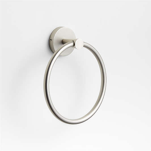 Tapered Brushed Nickel Bathroom Hand Towel Ring