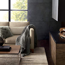 Birch Neutral Wool-Blend Abstract Area Rug 9'x12' | Crate & Barrel