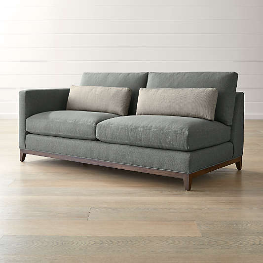 Taraval Oak Wood Base Left Arm Loveseat