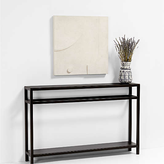 Echelon 48" Rectangular Bronze Iron Console Table with Shelf