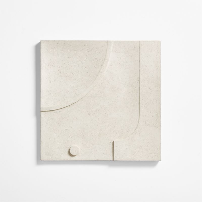 'Taso 24' Hand-Carved White Tile Wall Decor 24"x1.5" - image 0 of 9