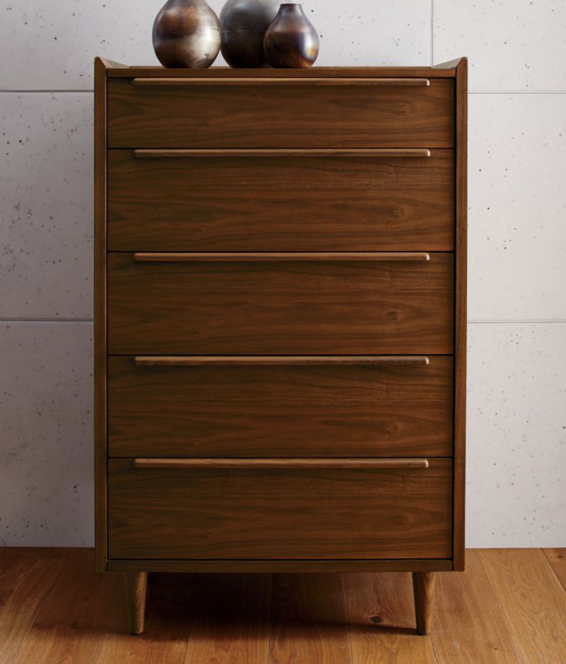 Tate Walnut 5-Drawer Chest - image 2 of 10