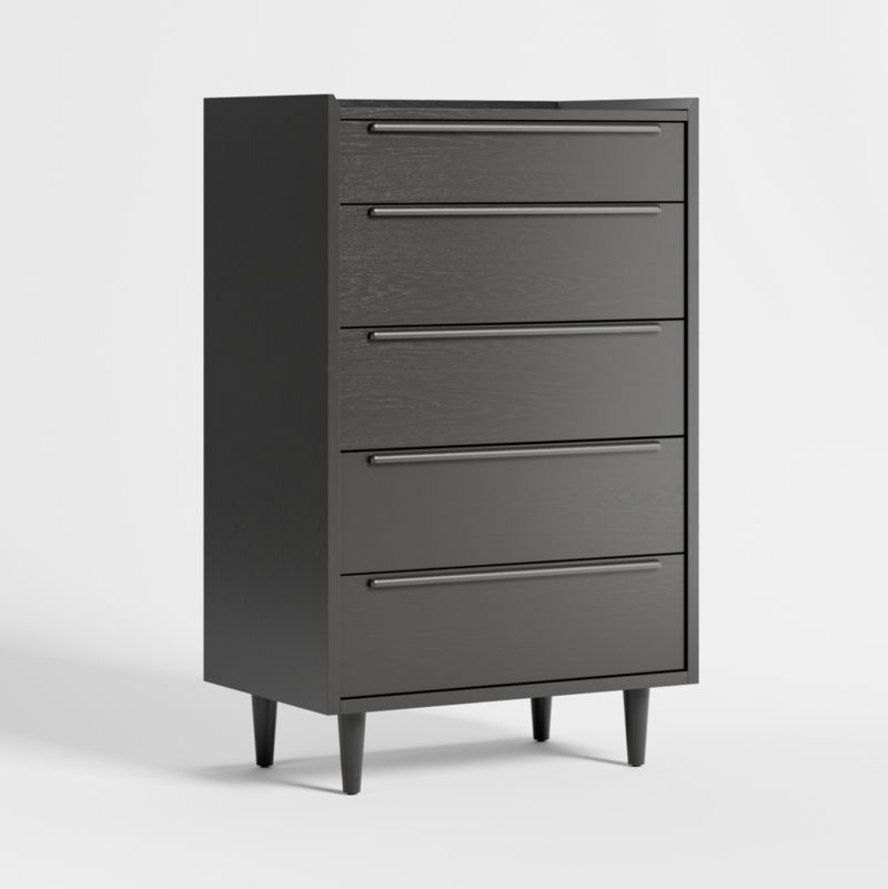 Tate Black 5-Drawer Chest