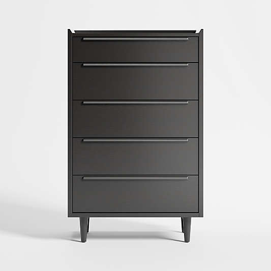 Tate Black 5-Drawer Chest