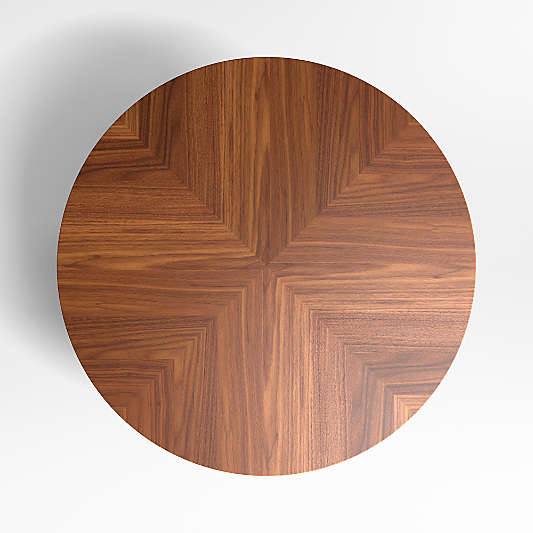 Tate 60" Walnut Wood Round Dining Table