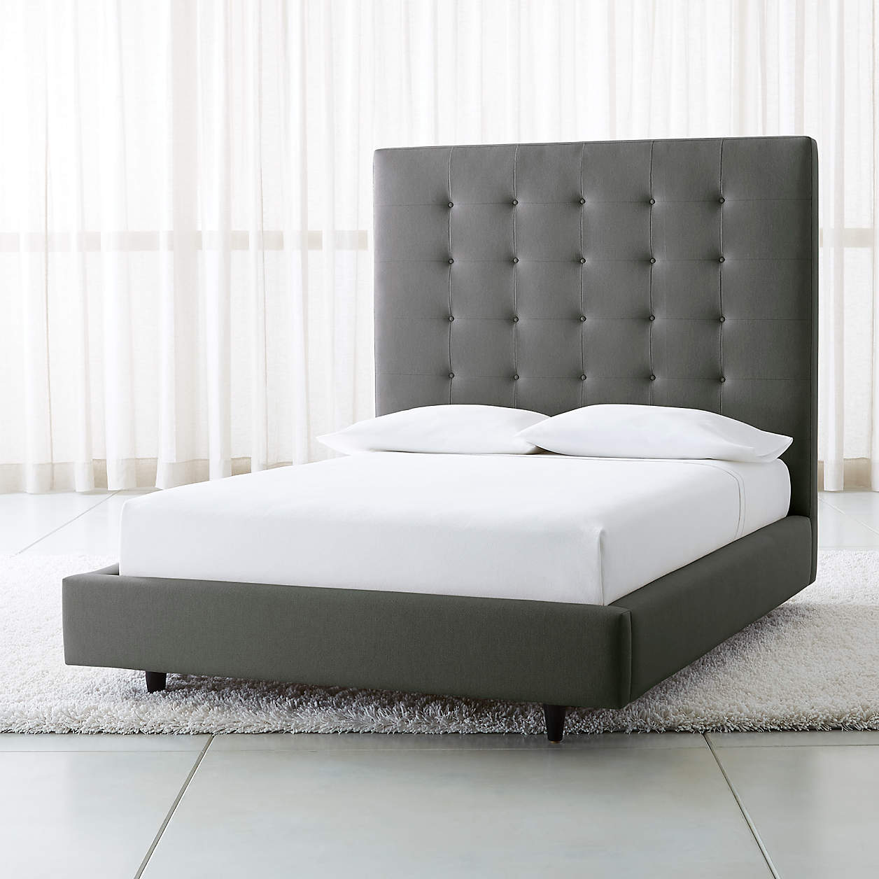 Tate Upholstered Bed 62" Crate & Barrel