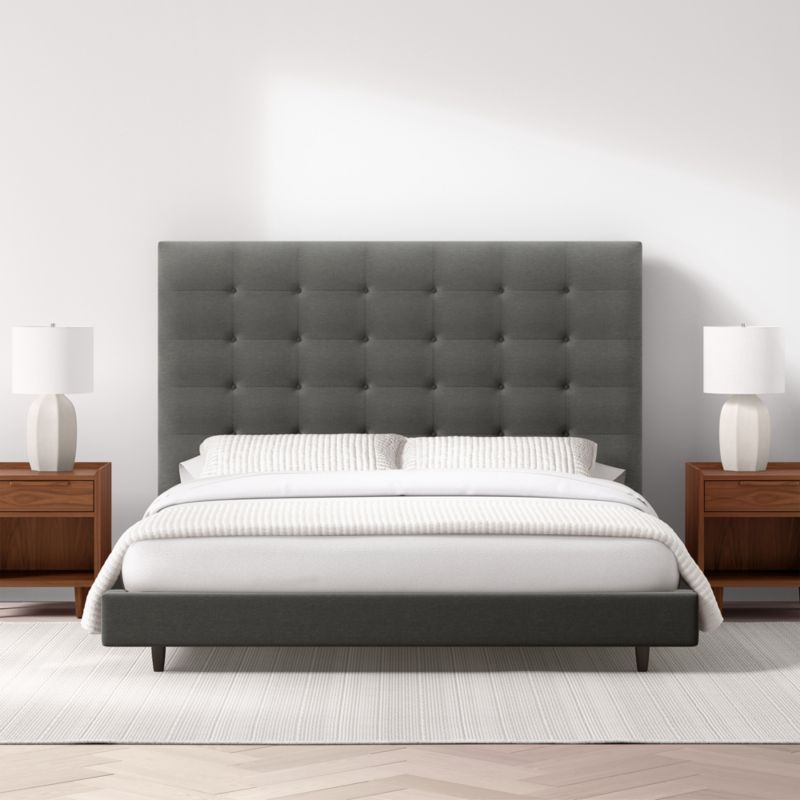 Tate 62" Tufted Upholstered King Bed - image 2 of 5