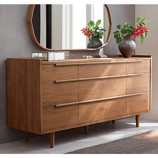 Tate Walnut 9-Drawer Dresser