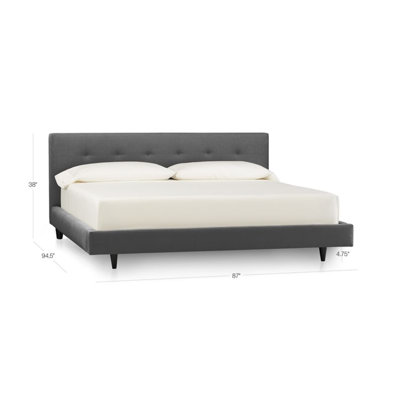 View Tate California King Upholstered Bed 38" - image 2 of 13