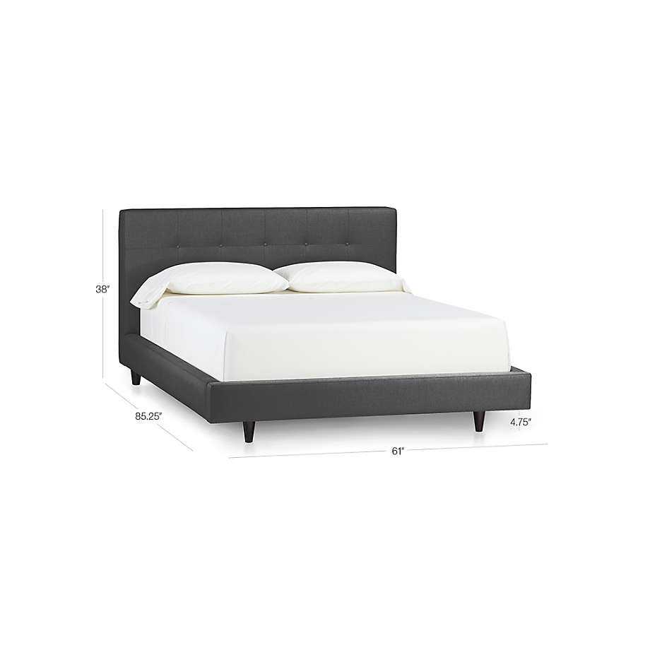 View Tate Queen Upholstered Bed 38" - image 3 of 13