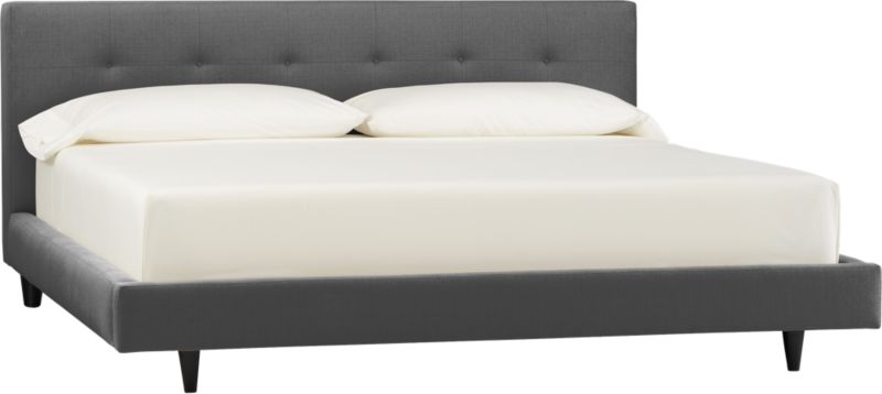 Tate Upholstered King Bed + Reviews | Crate & Barrel