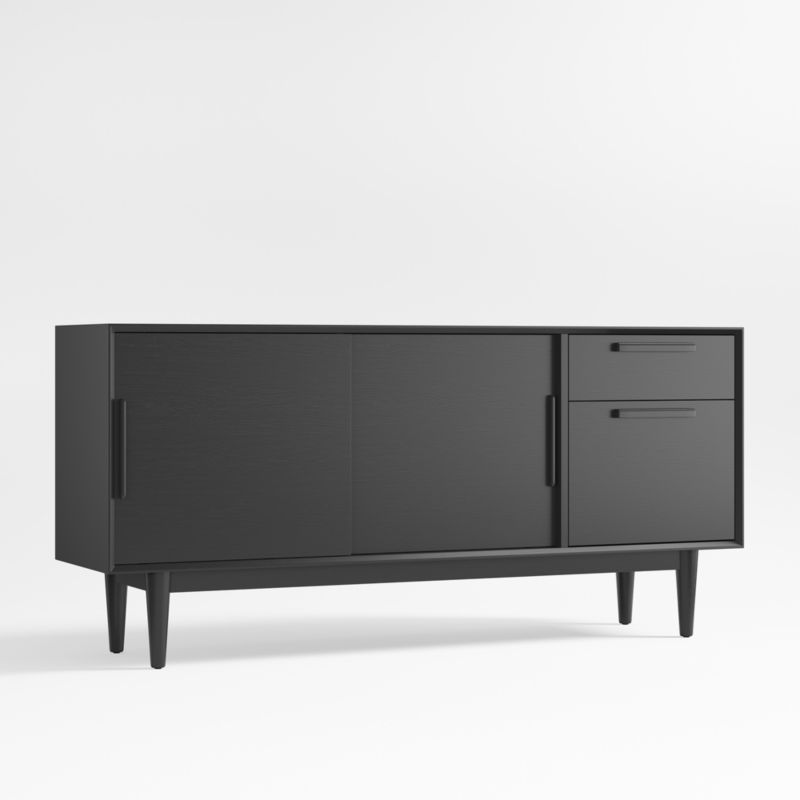 Tate 64.5" Black Wood Storage Media Console - image 3 of 10