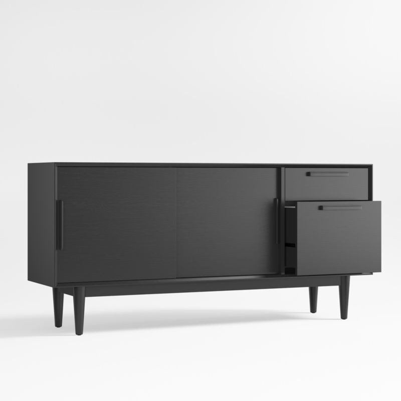 Tate 64.5" Black Wood Storage Media Console - image 5 of 10