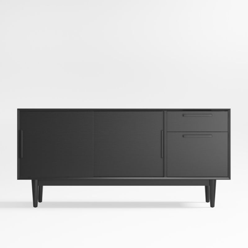 Tate 64.5" Black Wood Storage Media Console - image 0 of 10