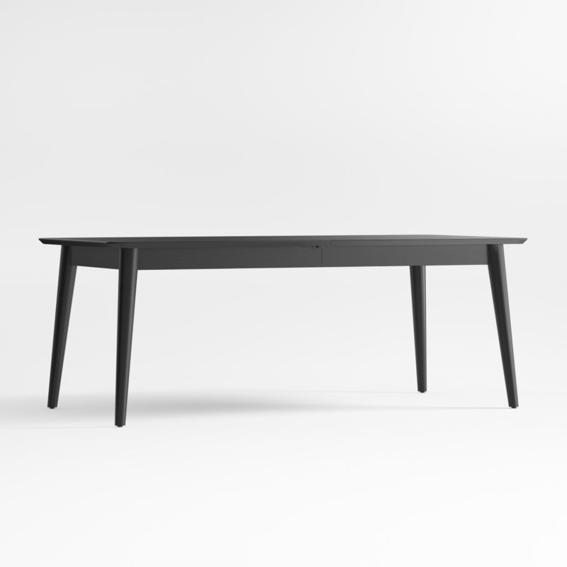 Tate 78"-114" Black Extendable Midcentury Dining Table - image 0 of 8