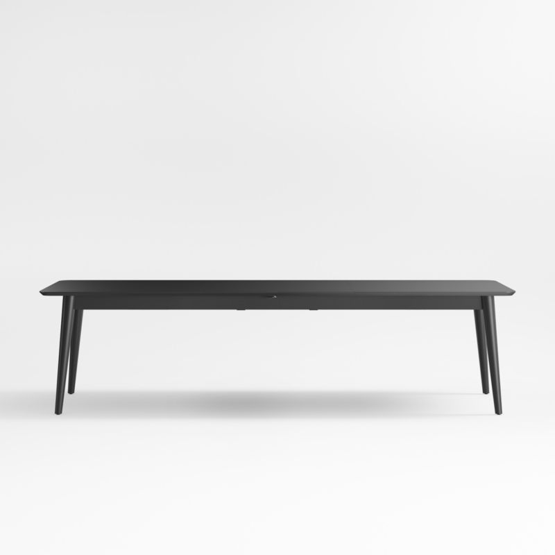 Tate 78"114" Black Extendable Midcentury Dining Table + Reviews