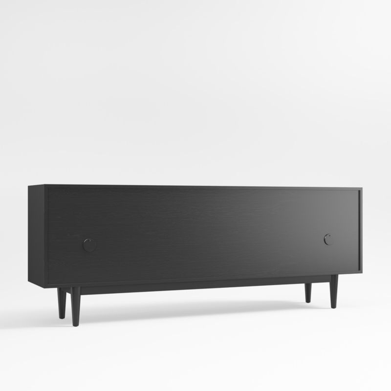 Tate 80" Black Wood Storage Media Console - image 6 of 8