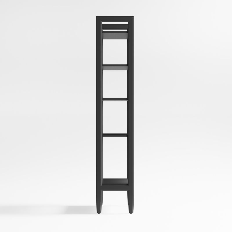 Tate Black Wood 5-Shelf Narrow Bookcase - image 4 of 6