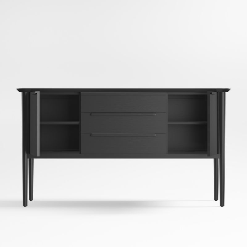 Tate Black Wood Midcentury Sideboard - image 4 of 8