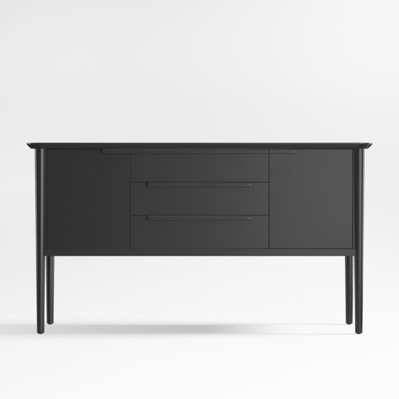 Tate Black Wood Midcentury Sideboard - image 0 of 8