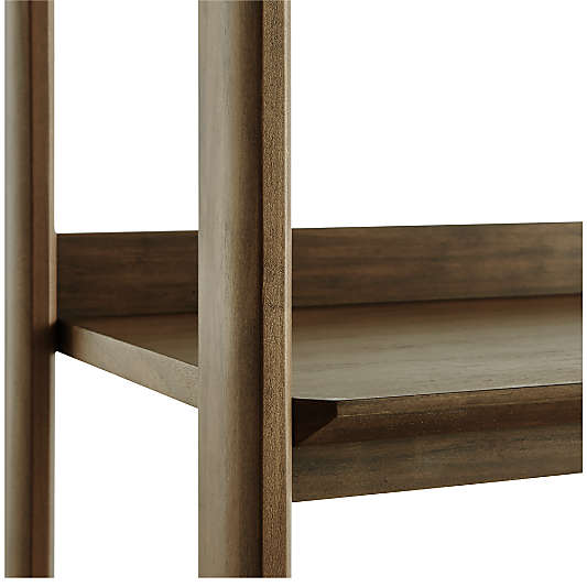 Tate 36" Walnut Wide Storage Bookshelf