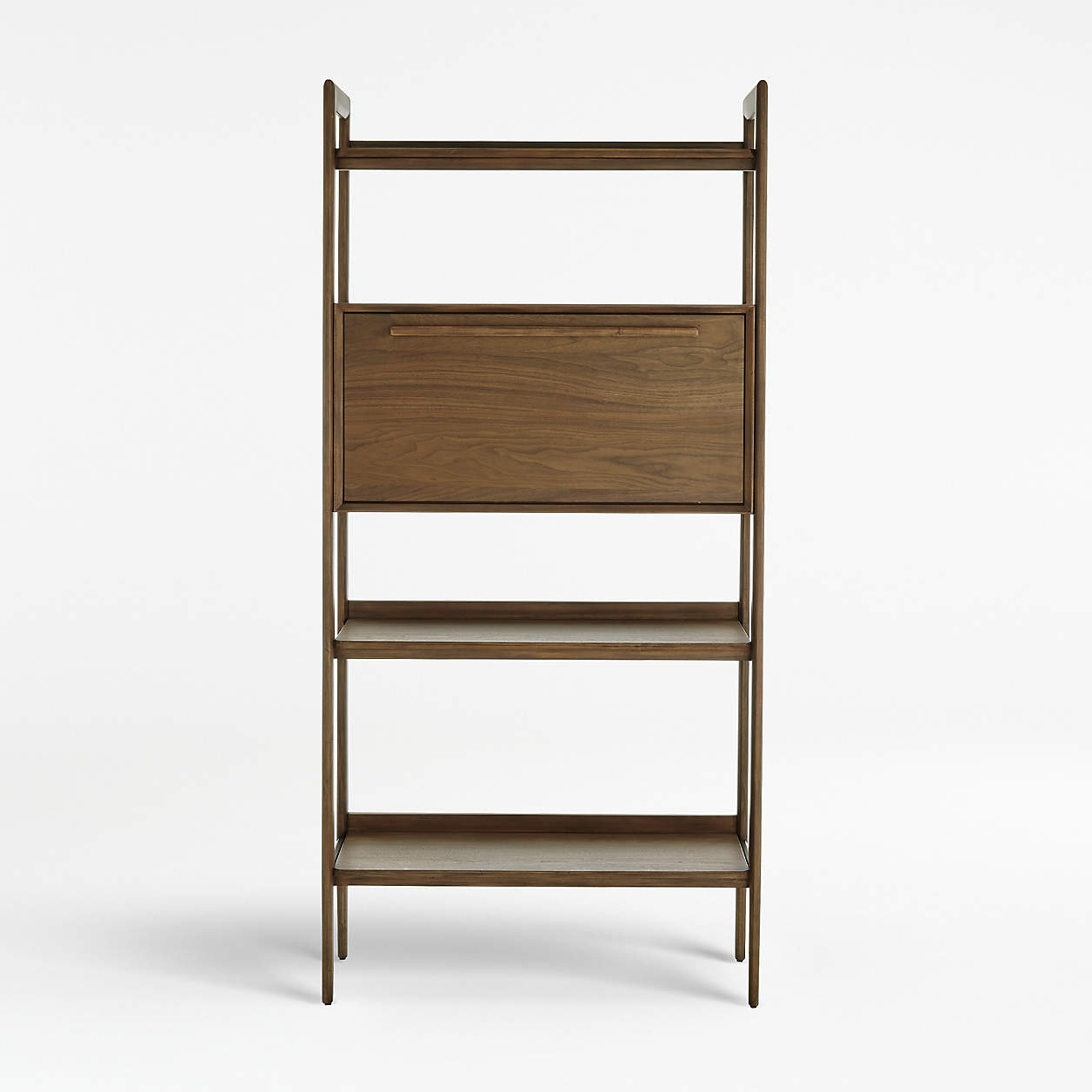 Tate Walnut Bookcase Bar with Storage + Reviews Crate & Barrel