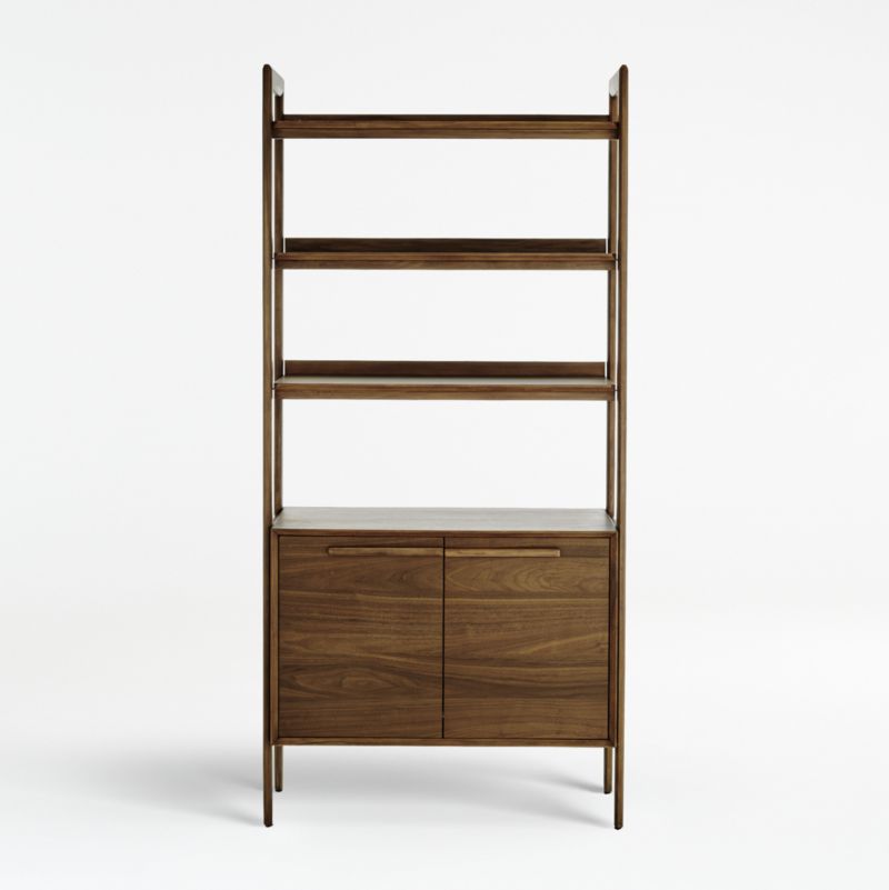 Tate Walnut Storage Bookshelf Cabinet + Reviews | Crate & Barrel Canada