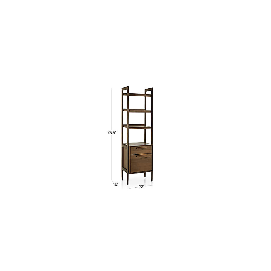 Crate and barrel tate deals bookcase bar