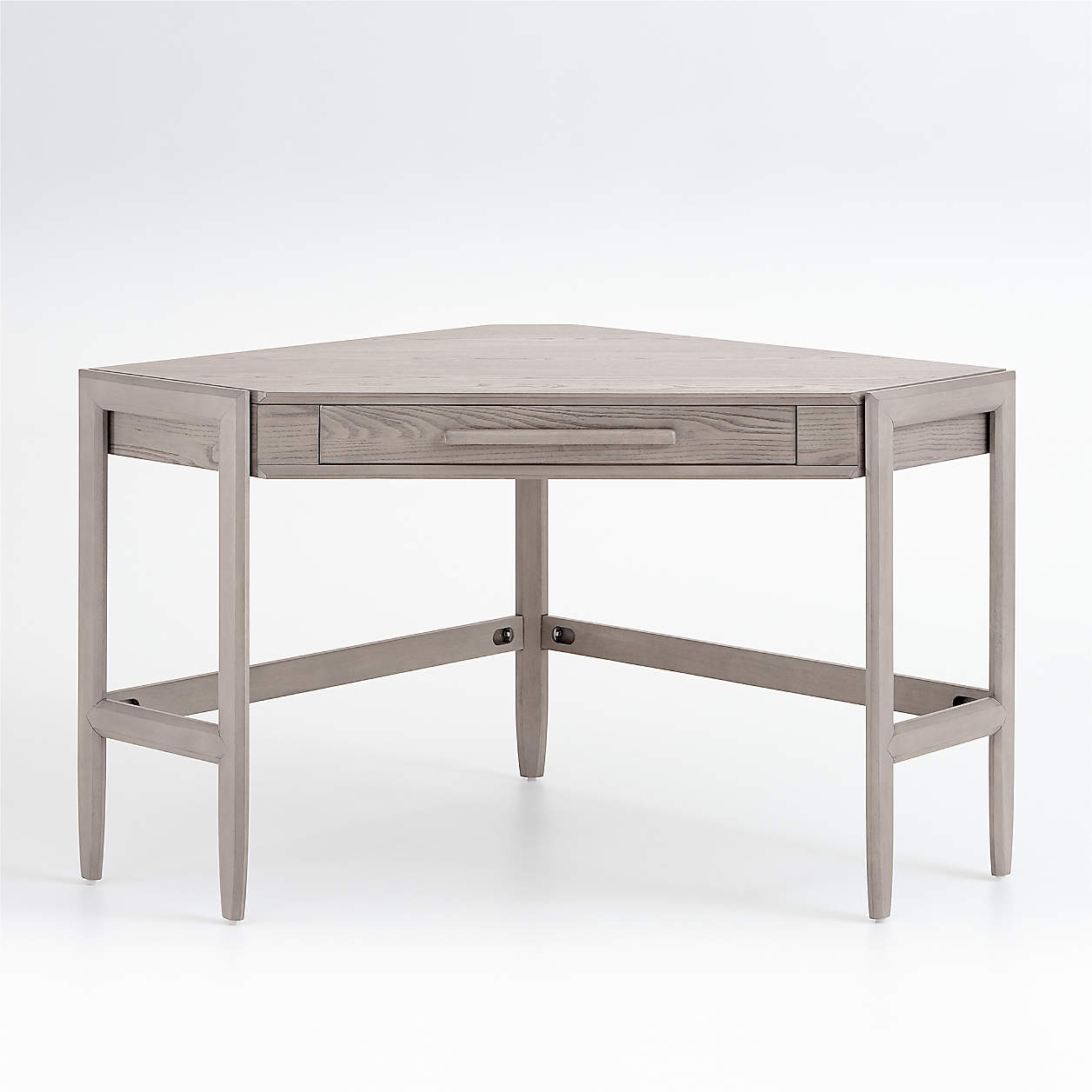 Tate Stone Corner Desk with Outlet + Reviews Crate & Barrel