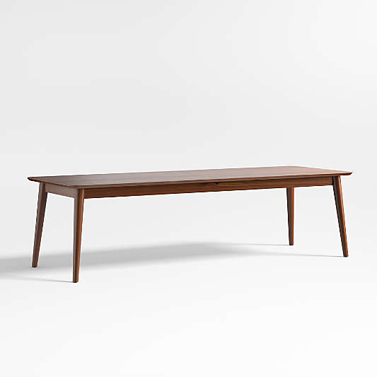 Tate 108"-144" Walnut Wood Extendable Dining Table