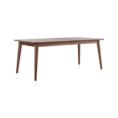 crate and barrel mid century dining table