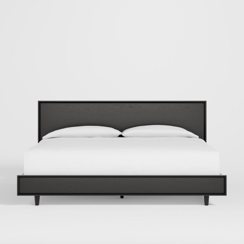 Black wood deals king bed frame