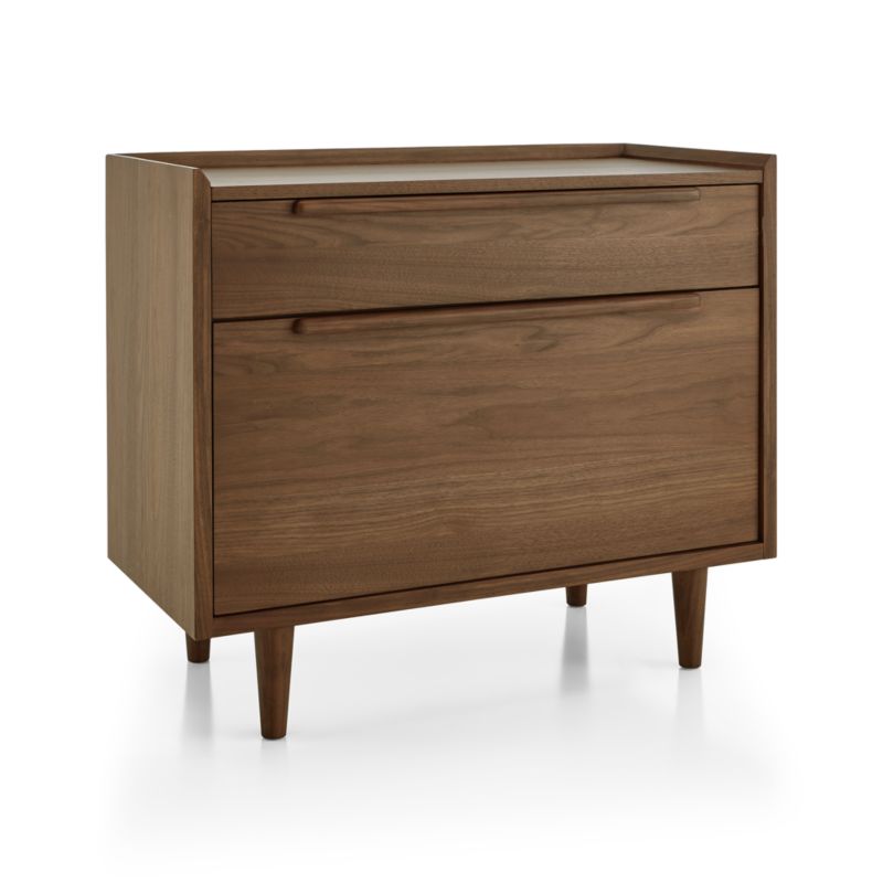 Tate Walnut Lateral File Cabinet