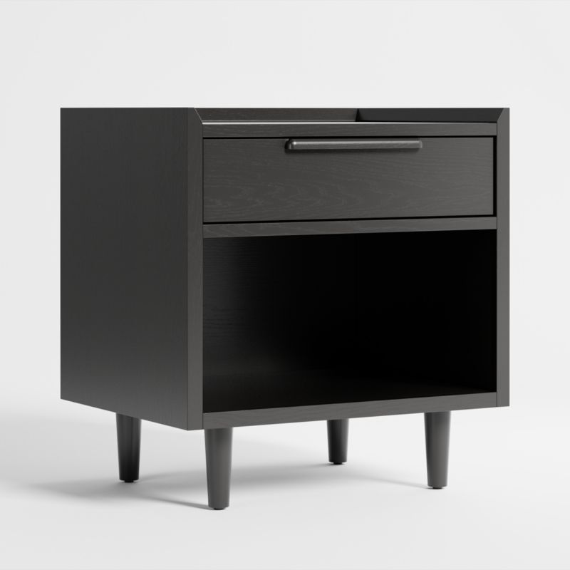 Tate Black Nightstand - image 3 of 7