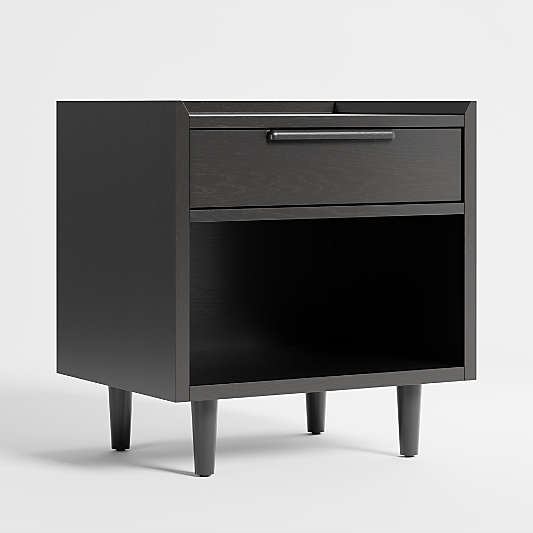 Tate Black Nightstand