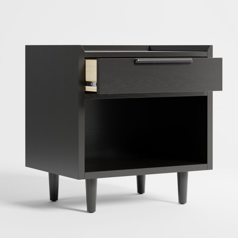 Tate Black Nightstand - image 5 of 7