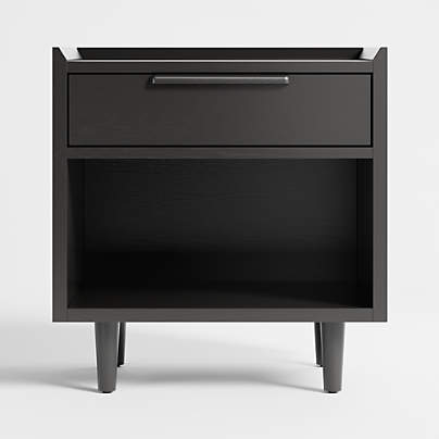 Tate 23" Black Nightstand