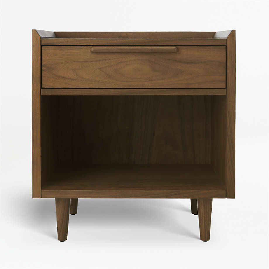 Tate Walnut Nightstand + Reviews Crate & Barrel