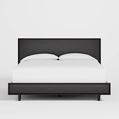 Tate Black Queen Wood Bed