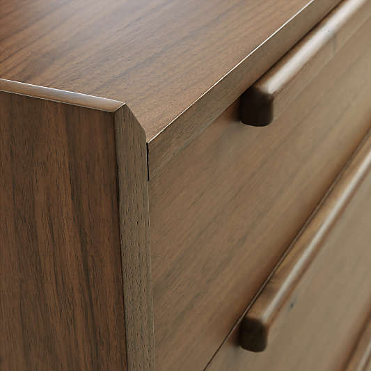 Tate 46" Walnut Wood 3-Drawer Dresser